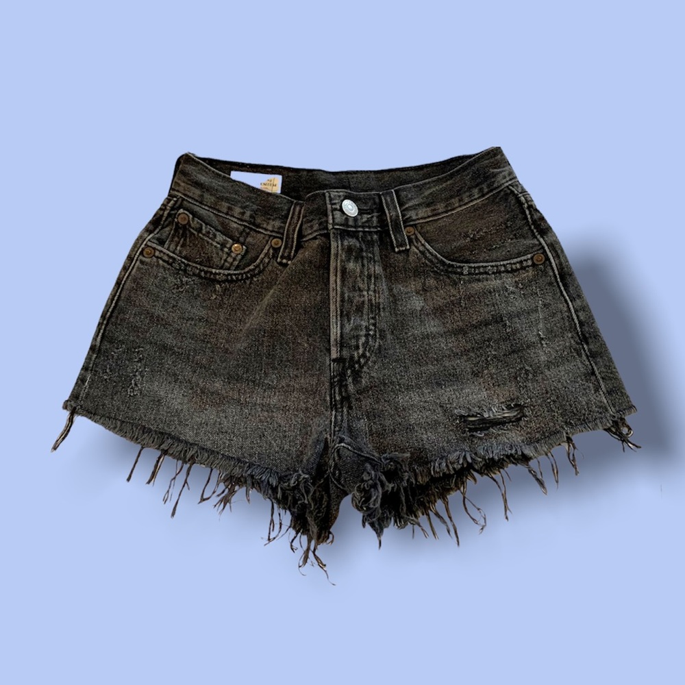 Levi’s Black Denim Shorts Size 24